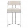 Modway Huron Curved Back Fabric and Metal Counter Stool Cream Front
