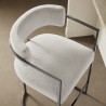 Modway Huron Curved Back Fabric and Metal Counter Stool Cream Top
