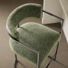 Modway Huron Curved Back Fabric and Metal Counter Stool Leaf Top