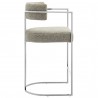 Modway Huron Curved Back Fabric and Metal Counter Stool Wheat Side