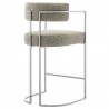 Modway Huron Curved Back Fabric and Metal Counter Stool Wheat Back
