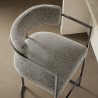 Modway Huron Curved Back Fabric and Metal Counter Stool Wheat Top