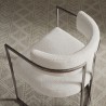 Modway Huron Curved Back Fabric and Metal Dining Accent Chair Cream Top