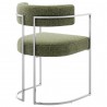 Modway Huron Curved Back Fabric and Metal Dining Accent Chair Leaf Back