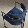 Modway Huron Curved Back Fabric and Metal Dining Accent Chair Navy Top