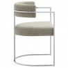 Modway Huron Curved Back Fabric and Metal Dining Accent Chair Wheat Side