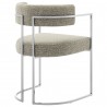 Modway Huron Curved Back Fabric and Metal Dining Accent Chair Wheat Bsck