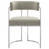 Modway Huron Curved Back Fabric and Metal Dining Accent Chair Wheat Front