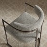 Modway Huron Curved Back Fabric and Metal Dining Accent Chair Wheat Top