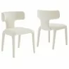 Modway Stellan Curved Back Boucle Upholstered Dining Chair White Set - Modway Stellan Curved Back Boucle Upholstered Dining Chair White Set