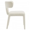 Modway Stellan Curved Back Boucle Upholstered Dining Chair White Side