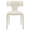 Modway Stellan Curved Back Boucle Upholstered Dining Chair White Front