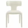 Modway Stellan Curved Back Boucle Upholstered Dining Chair White Front - Modway Stellan Curved Back Boucle Upholstered Dining Chair White Front
