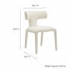 Modway Stellan Curved Back Boucle Upholstered Dining Chair White