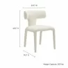 Modway Stellan Curved Back Boucle Upholstered Dining Chair White - Modway Stellan Curved Back Boucle Upholstered Dining Chair White