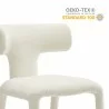 Modway Stellan Curved Back Boucle Upholstered Dining Chair White - Modway Stellan Curved Back Boucle Upholstered Dining Chair White