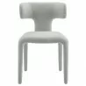 Modway Stellan Curved Back Boucle Upholstered Dining Chair Gray Front - Modway Stellan Curved Back Boucle Upholstered Dining Chair Gray Front