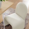 Modway Junia Boucle Upholstered Arch Armless Dining Chair 3