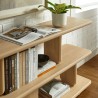 Modway Lyle Sculptural 2-Tier Bookshelf Natural