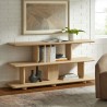 Modway Lyle Sculptural 2-Tier Bookshelf Natural