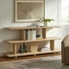 Modway Lyle Sculptural 2-Tier Bookshelf Natural - Modway Lyle Sculptural 2-Tier Bookshelf Natural