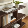 Modway Lyle Sculptural 2-Tier Bookshelf Walnut