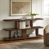 Modway Lyle Sculptural 2-Tier Bookshelf Walnut