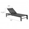 Modway Tahoe Outdoor Patio Mesh and Aluminum Chaise Lounge