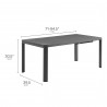 Modway Tahoe Outdoor Patio Aluminum Extendable Dining Table 3