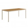 Modway Finn 71" Outdoor Patio Aluminum Dining Table with Faux Wood Top