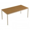 Modway Finn 71" Outdoor Patio Aluminum Dining Table with Faux Wood Top 2