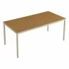 Modway Finn 71" Outdoor Patio Aluminum Dining Table with Faux Wood Top 2 - Modway Finn 71" Outdoor Patio Aluminum Dining Table with Faux Wood Top 2