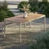 Modway Finn 71" Outdoor Patio Aluminum Dining Table with Faux Wood Top - Modway Finn 71" Outdoor Patio Aluminum Dining Table with Faux Wood Top