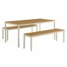 Modway Finn Outdoor Patio Aluminum Faux Wood Dining Set with Benches 1 - Modway Finn Outdoor Patio Aluminum Faux Wood Dining Set with Benches 1
