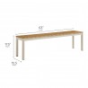 Modway Finn Outdoor Patio Aluminum Faux Wood Dining Set with Benches