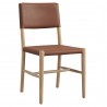 Modway Dover Wood Vegan Leather Dining Side Chairs Set of 2 Side