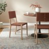 Modway Dover Wood Vegan Leather Dining Side Chairs Set of 2