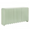 Modway Dahlia Fluted and Scalloped Sideboard Storage Cabinet Green Side