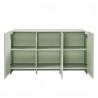 Modway Dahlia Fluted and Scalloped Sideboard Storage Cabinet Green Open
