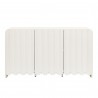 Modway Dahlia Fluted and Scalloped Sideboard Storage Cabinet White Front