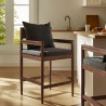Modway Remington Wood Counter Stool Gray