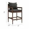 Modway Remington Wood Counter Stool Gray - Modway Remington Wood Counter Stool Gray