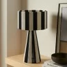 Modway Renae Handwoven Cotton Thread Striped Table Lamp Black - Modway Renae Handwoven Cotton Thread Striped Table Lamp Black