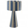 Modway Renae Handwoven Cotton Thread Striped Table Lamp Blue