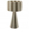Modway Renae Handwoven Cotton Thread Striped Table Lamp Gray 4