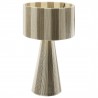 Modway Renae Handwoven Cotton Thread Striped Table Lamp Gray