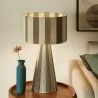 Modway Renae Handwoven Cotton Thread Striped Table Lamp Gray 2 - Modway Renae Handwoven Cotton Thread Striped Table Lamp Gray 2