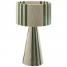Modway Gia Handwoven Cotton Thread Striped or Plain Table Lamp Green