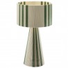 Modway Gia Handwoven Cotton Thread Striped or Plain Table Lamp Green