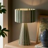 Modway Gia Handwoven Cotton Thread Striped or Plain Table Lamp Green